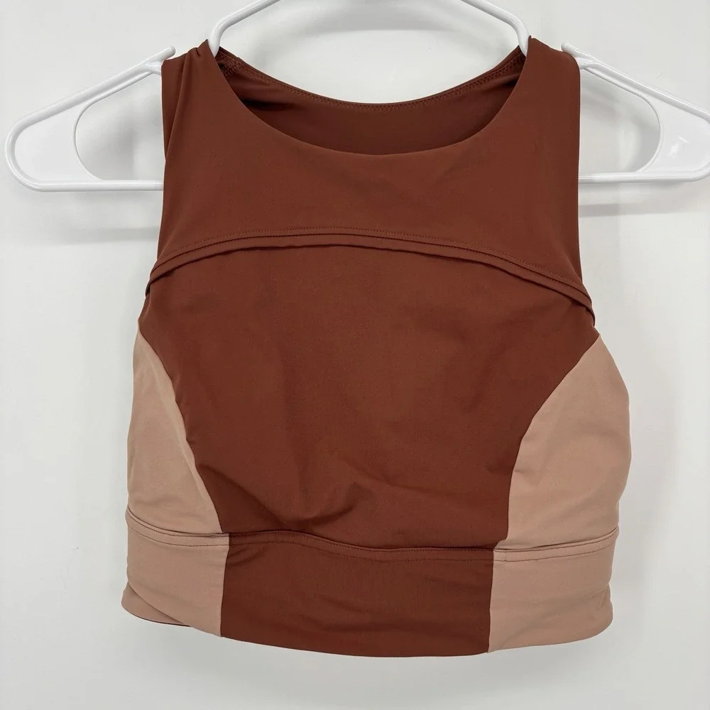 Lululemon Hike to Swim Bra Ancient Copper Pink Clay Size 4/6 LW2DCHS *see descri